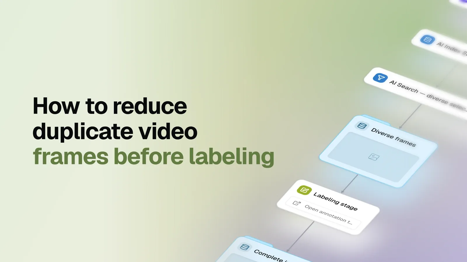 How to reduce duplicate video frames before labeling