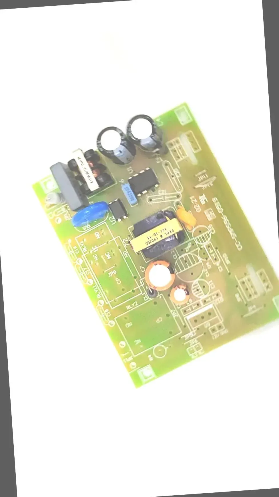 The same circuit board photo with a third rotation and crop
